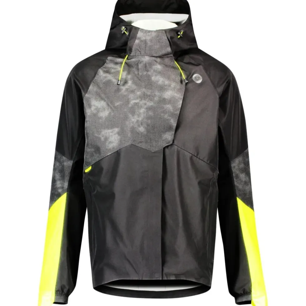 AGU Commuter Hi-Vis + Reflection Tech Regenjas Heren - zwart