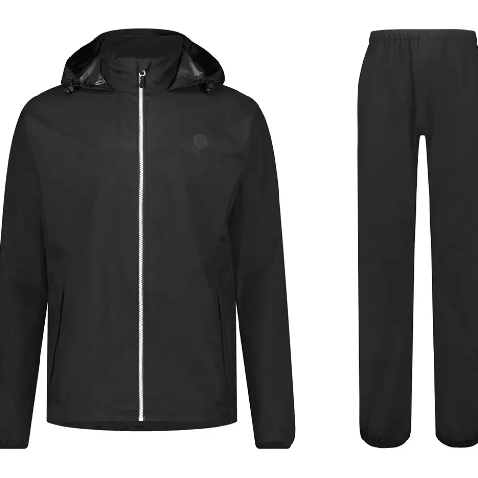 AGU Essential GO Regenpak - Set van Regenbroek en Regenjas - zwart
