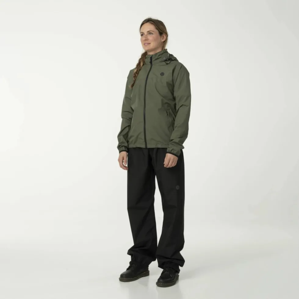 AGU Essential GO Regenpak - Set van Regenbroek en Regenjas - army green