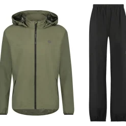 AGU Essential GO Regenpak - Set van Regenbroek en Regenjas - army green