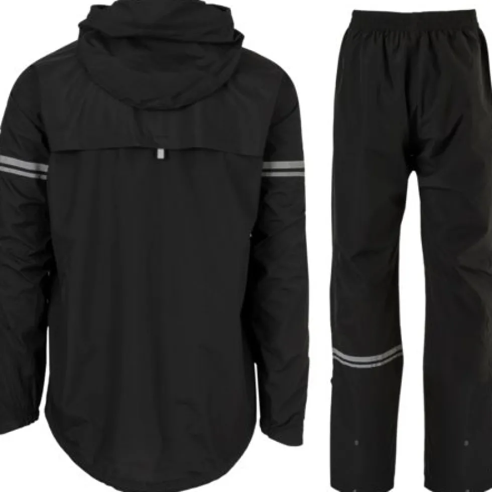 AGU Essential Original Regenpak - Regenbroek + Regenjas Set - zwart