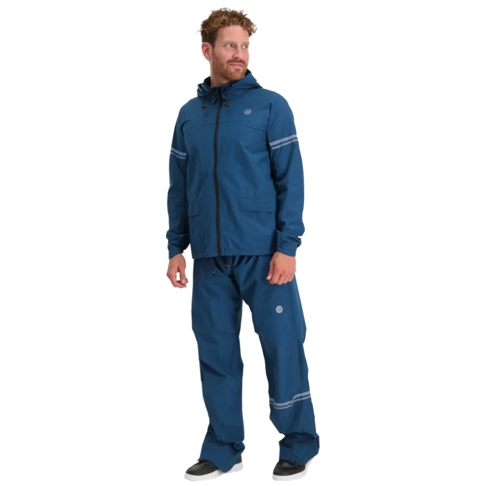 AGU Essential Original Regenpak - Regenbroek + Regenjas Set - teal blue