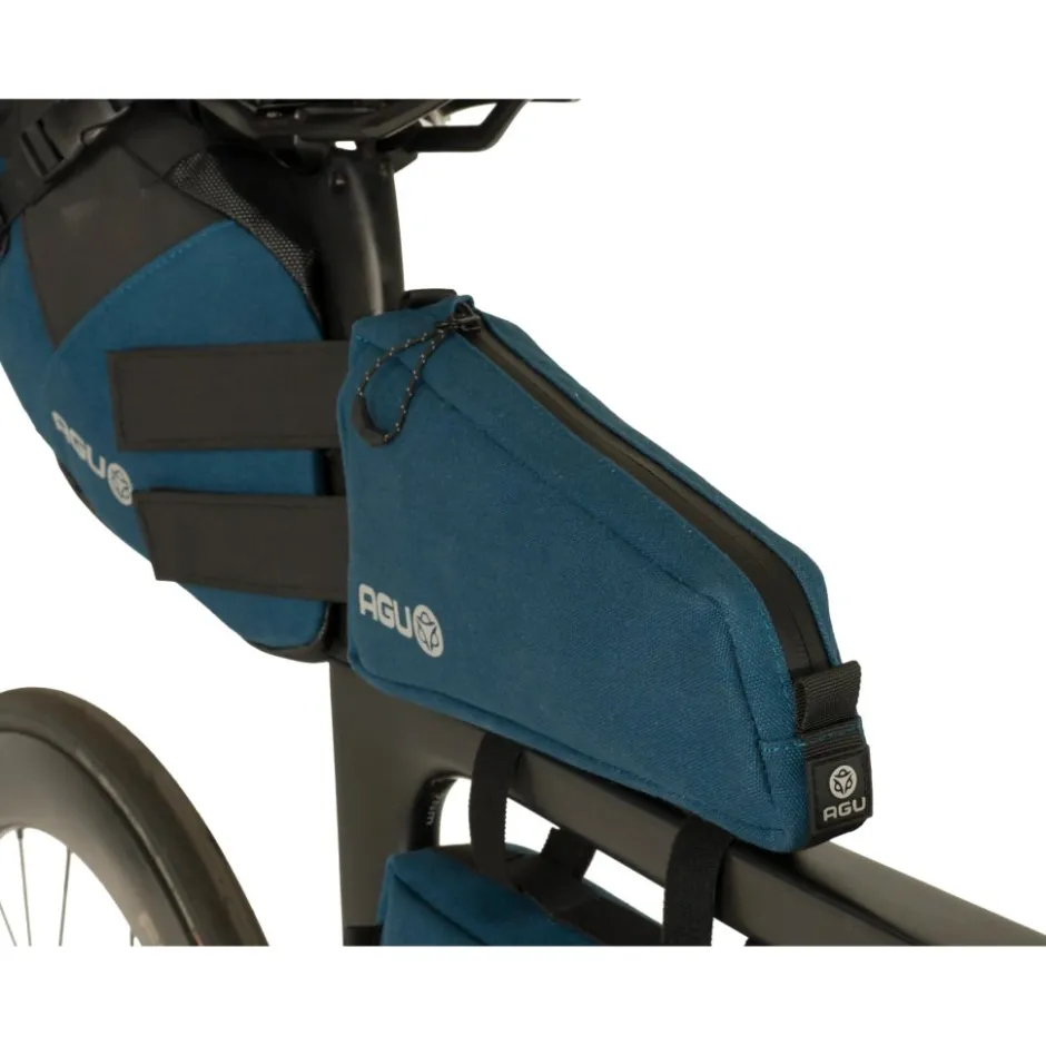 Frametassen|Top Tube Bag < AGU Venture Bovenbuis Tas - 0.7L - Canvas - steel blue