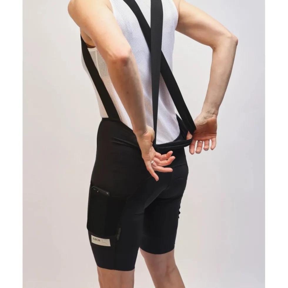 ALBION Abr1 Pocket Fietsshort met bretels Vrouwen - Black
