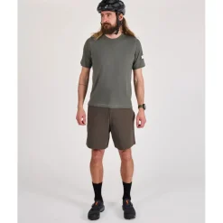 ALBION Merino Riding Unisex-t-shirt voor mannen en vrouwen - Shale Green