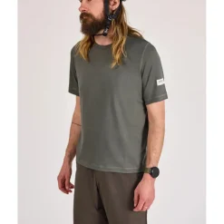 ALBION Merino Riding Unisex-t-shirt voor mannen en vrouwen - Shale Green