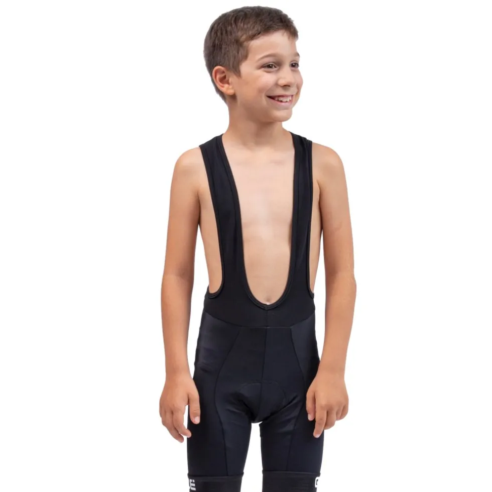 Alé KID Fietsshort met Bretels Kinderen - zwart/wit