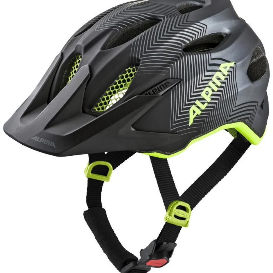 Helmen Kinderen < Alpina Carapax JR. Kinder-Fietshelm - black-neon-yellow