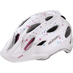 Helmen Kinderen < Alpina Carapax JR. Kinder-Fietshelm - white polka dots