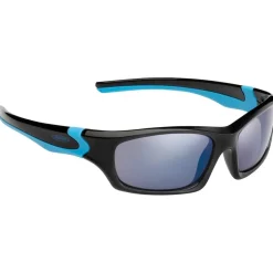 Alpina Flexxy Teen Bril Kinderen - black-cyan/CERAMIC blue mirror