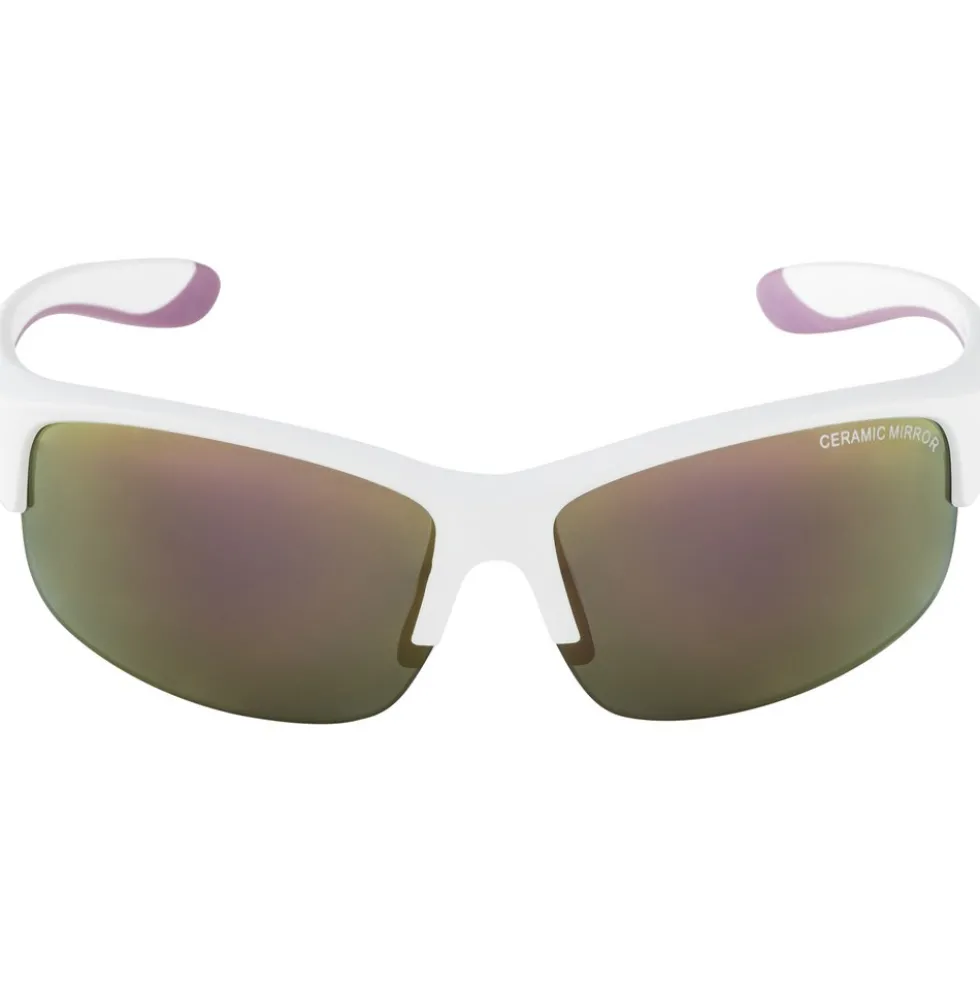 Alpina Flexxy Youth HR Bril Kinderen - white matt-purple / pink mirror