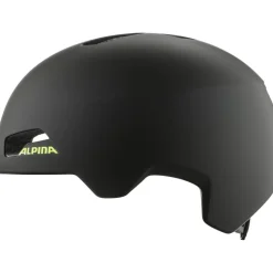 Alpina Hackney Kinder-Fietshelm - black-neon yellow matt
