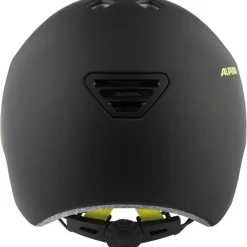 Alpina Hackney Kinder-Fietshelm - black-neon yellow matt