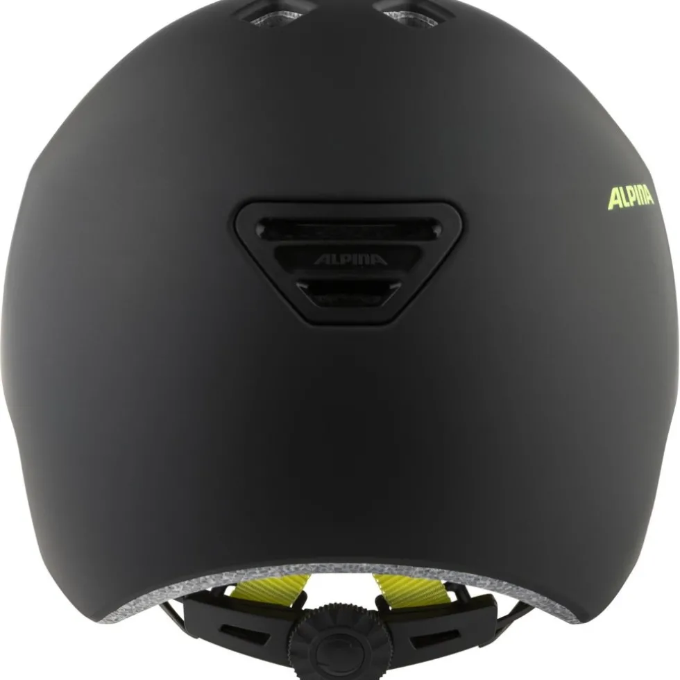 Alpina Hackney Kinder-Fietshelm - black-neon yellow matt