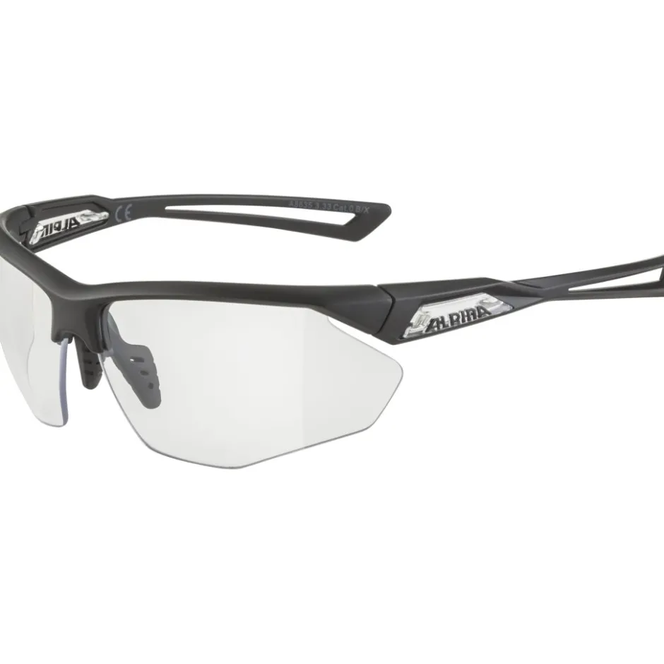 Racefietsbrillen < Alpina Nylos HR Bril - black-transparent matt/clear