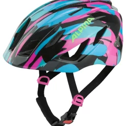 Alpina Pico Flash Kinder-Fietshelm - neon-blue pink gloss
