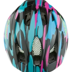 Alpina Pico Flash Kinder-Fietshelm - neon-blue pink gloss