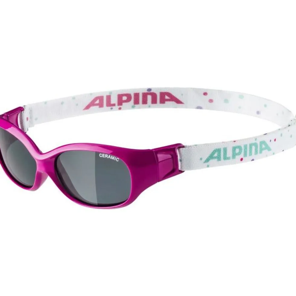 Alpina Sports Flexxy Glasses Kids - pink-dots/CERAMIC black