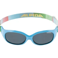 Brillen Kinderen < Alpina Sports Flexxy Glasses Kids - cyan-puzzle/CERAMIC black