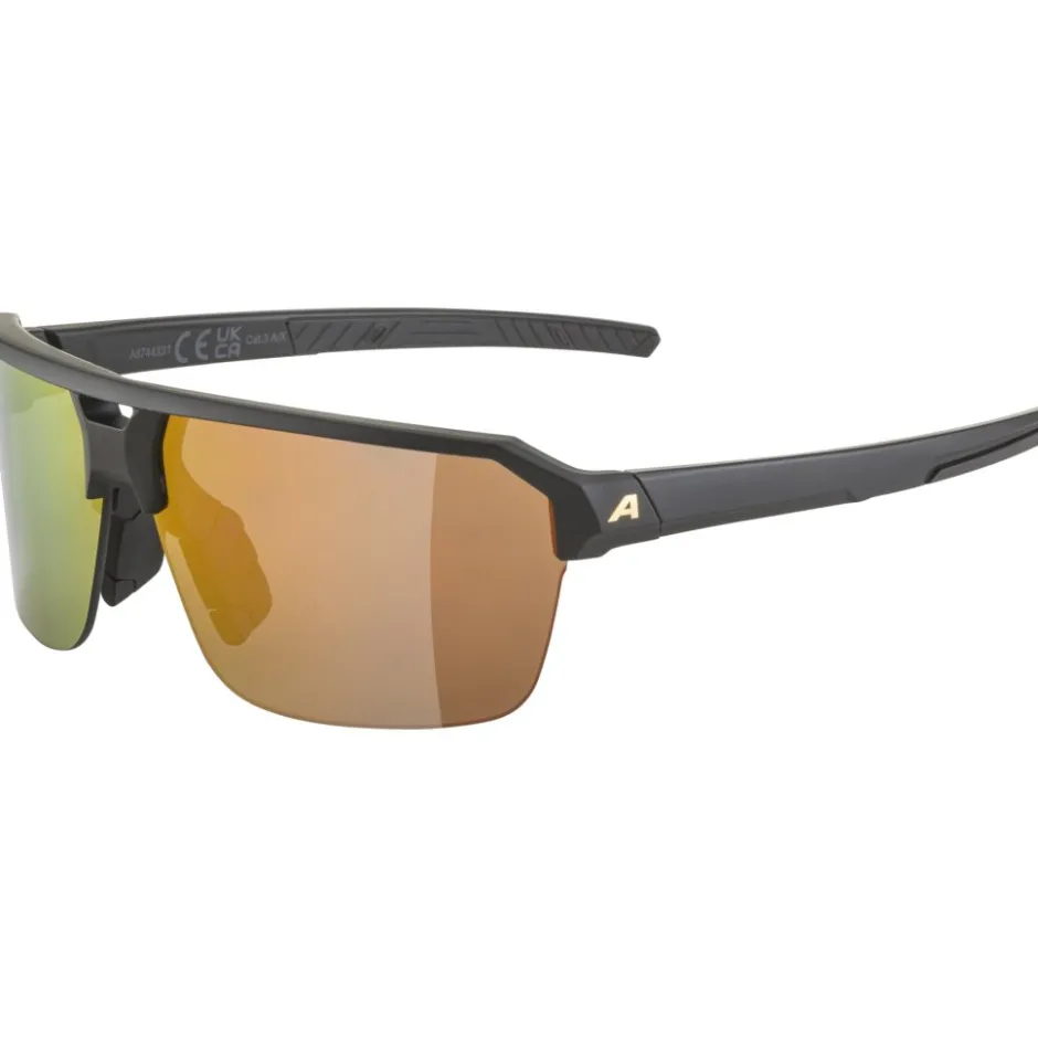 Mtb-Brillen < Alpina Swift HR Bril - black-gold matt/mirror gold