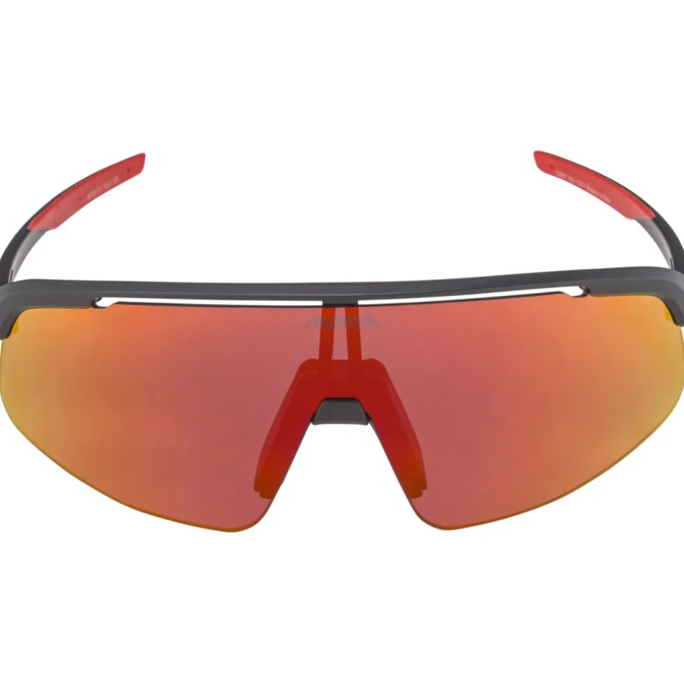 Alpina Turbo Pro Brillen voor kinderen - black matt/mirror red