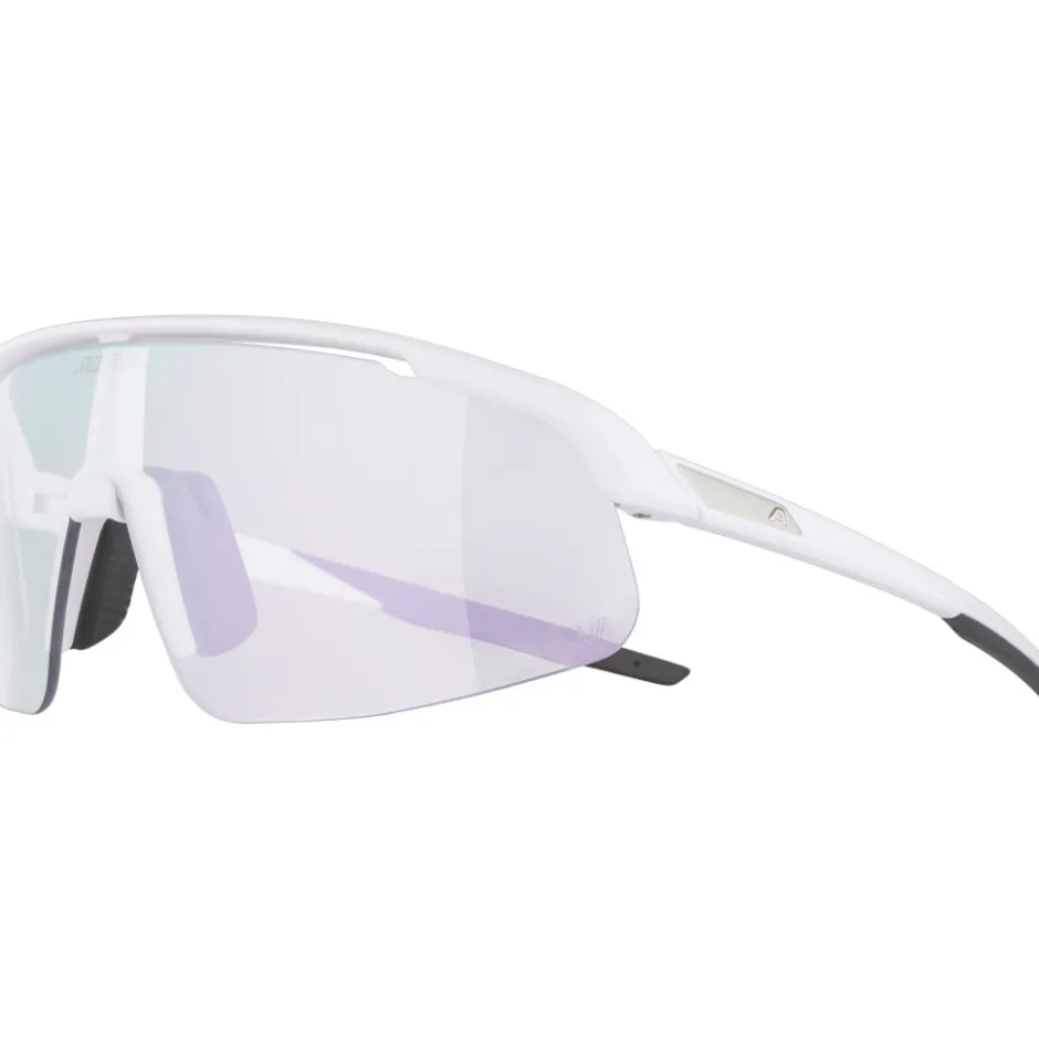 Mtb-Brillen|Racefietsbrillen < Alpina Turbo Pro S V Bril - white matt/clear to grey/flash pink