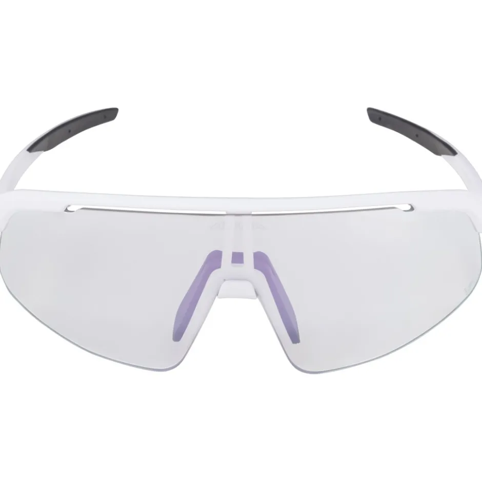 Mtb-Brillen|Racefietsbrillen < Alpina Turbo Pro S V Bril - white matt/clear to grey/flash pink