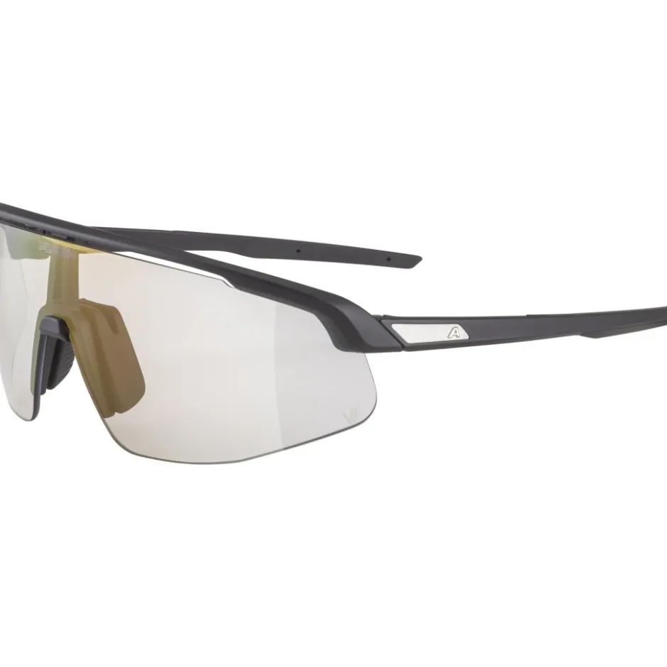 Mtb-Brillen|Racefietsbrillen < Alpina Turbo Pro V Bril - black matt/clear to grey/flash red