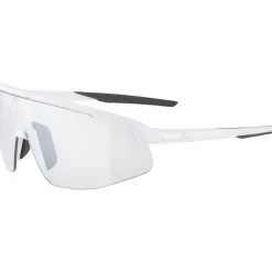 Alpina Turbo Pro V Bril - white matt/clear to grey/flash pink