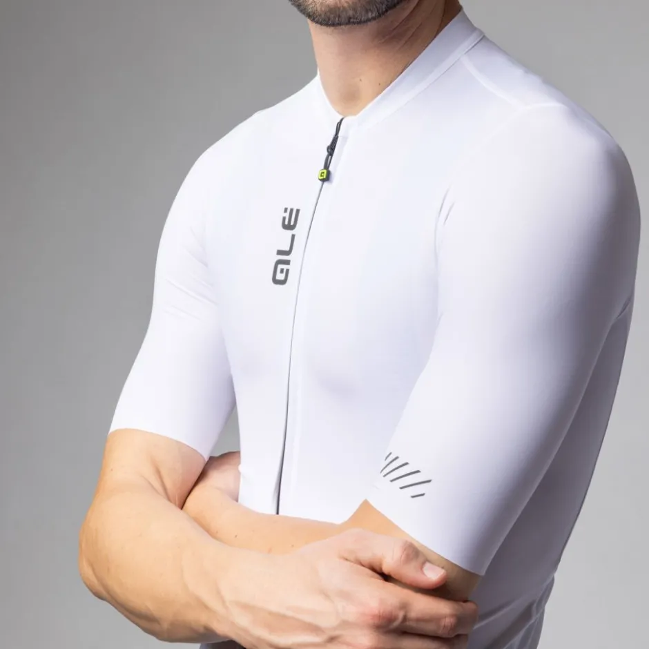 Wielershirts < Ale Aé PRAGA Coor Bock Fiettrui Heren - wit