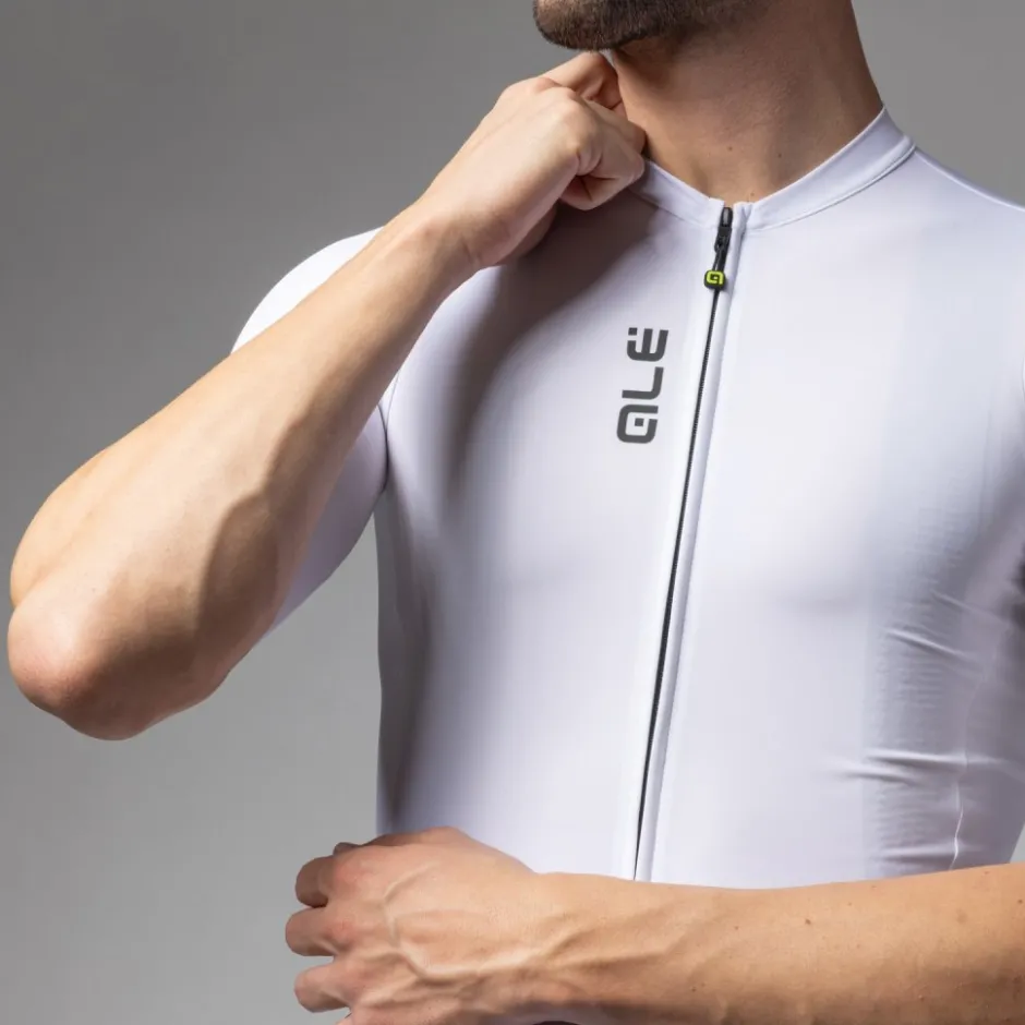 Wielershirts < Ale Aé PRAGA Coor Bock Fiettrui Heren - wit