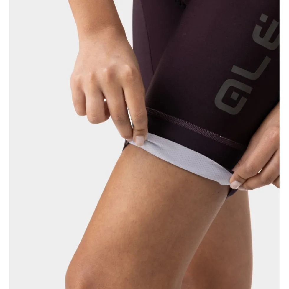 Alé PR-E Magic Colour Winter Fietsshort met Bretels Dames - blackberry purple