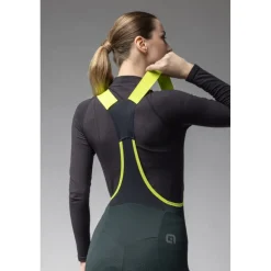Winterbroeken < Ale Alé PR-E Magic Colour Winter Fietsshort met Bretels Dames - scotland green