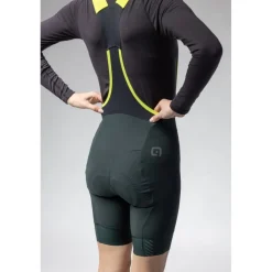 Winterbroeken < Ale Alé PR-E Magic Colour Winter Fietsshort met Bretels Dames - scotland green