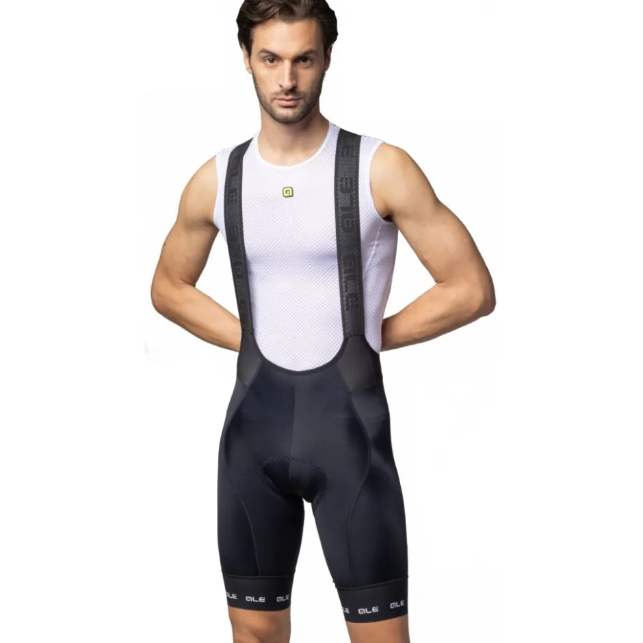 Bib Shorts|Wielrenbroeken < Ale Aé PR-E trada 2.0 Fiethort et brete Heren - wit