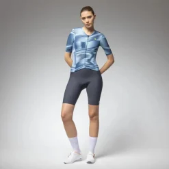 Alé PR-E Techno Wielrenpak met korte mouwen voor dames - smoke grey