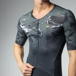 Alé R-EV1 Hive 2.0 Skinsuits met Korte Mouwen Heren - grijs