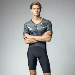 Alé R-EV1 Hive 2.0 Skinsuits met Korte Mouwen Heren - grijs