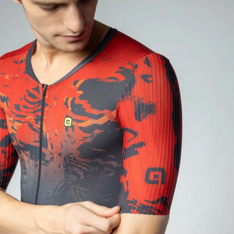 Alé R-EV1 Hive 2.0 Skinsuits met Korte Mouwen Heren - rood