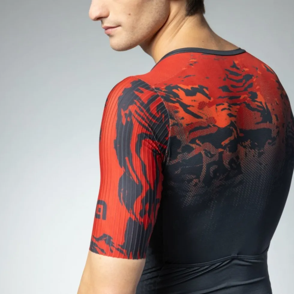 Alé R-EV1 Hive 2.0 Skinsuits met Korte Mouwen Heren - rood