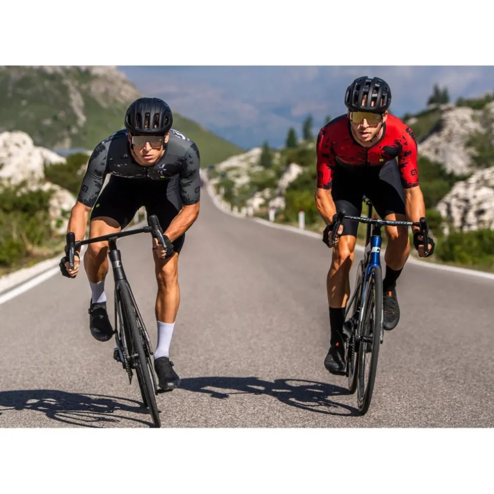 Alé R-EV1 Hive 2.0 Skinsuits met Korte Mouwen Heren - rood