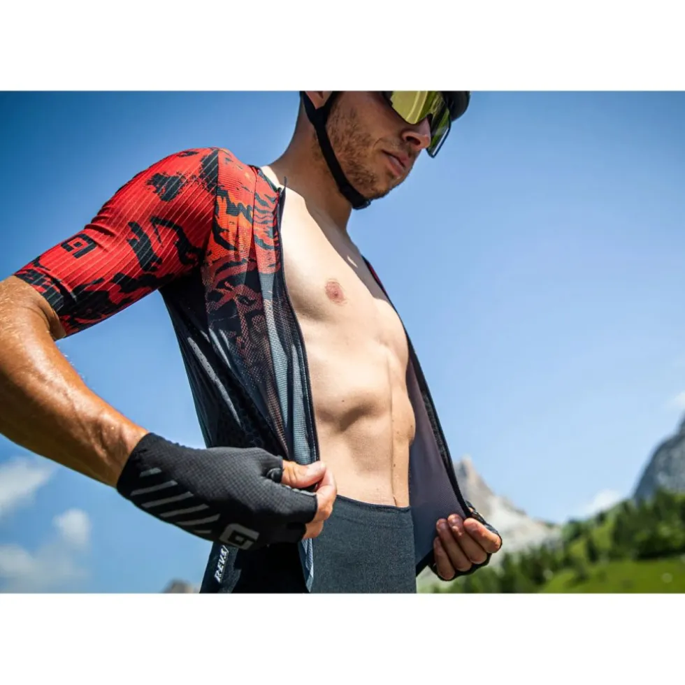 Alé R-EV1 Hive 2.0 Skinsuits met Korte Mouwen Heren - rood