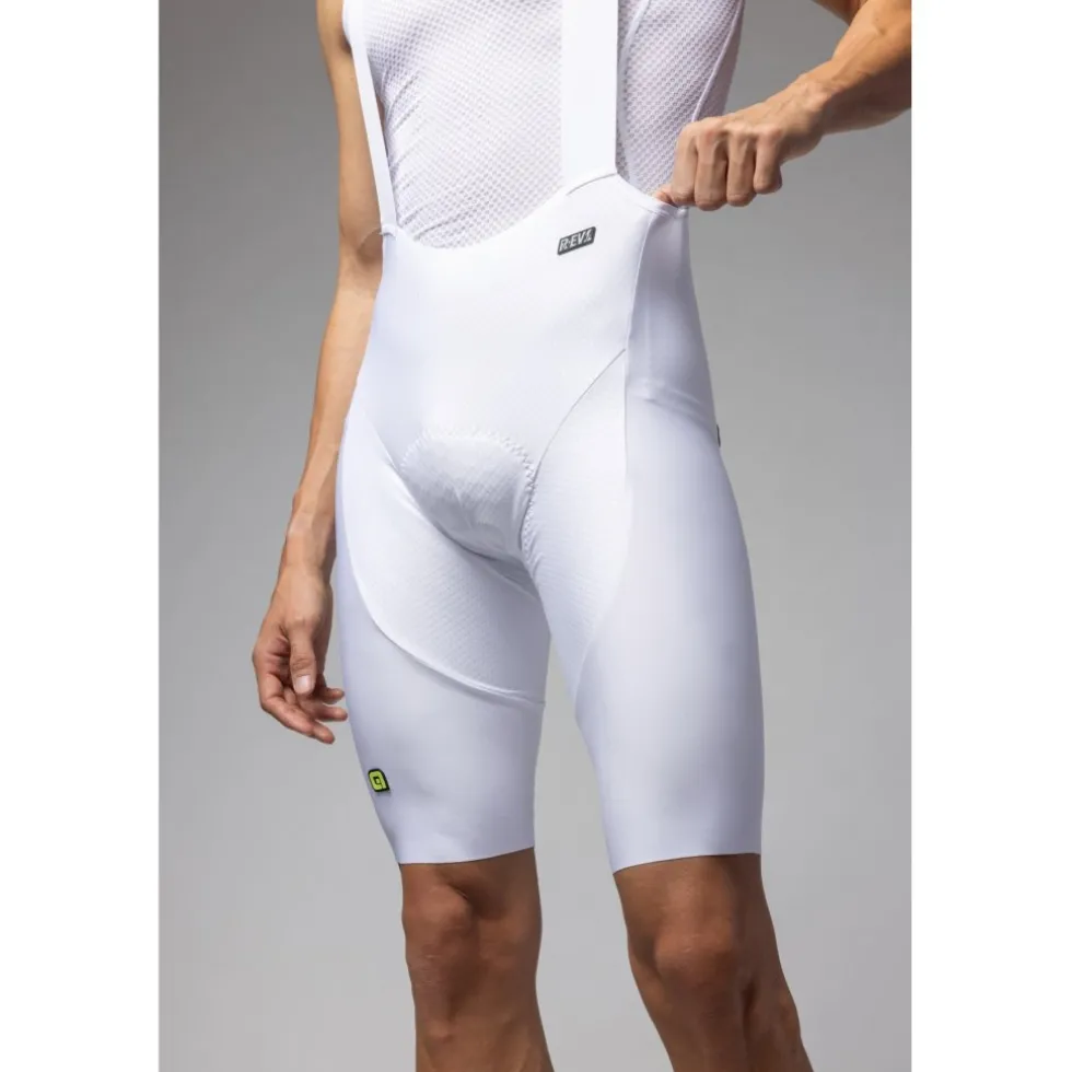 Alé R-EV1 Voltage Fietsshorts met bretels Heren - wit