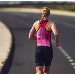 Alé TRIATHLON Crazy Triatlonpak zonder mouwen voor dames - blue combo