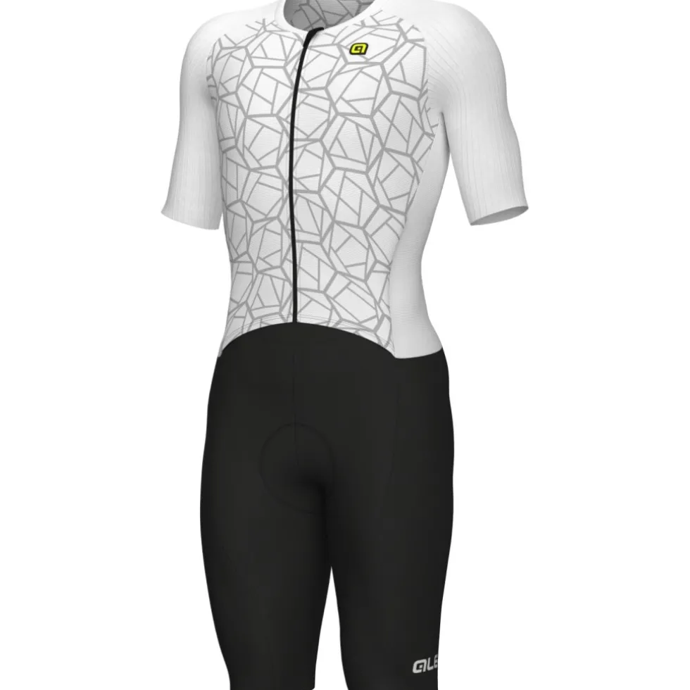 Alé TRIATHLON Focus Triatlonpak met korte mouwen voor heren - white