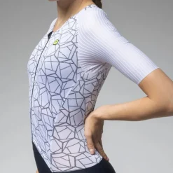 Alé TRIATHLON Focus Triatlonpak met korte mouwen voor dames - white