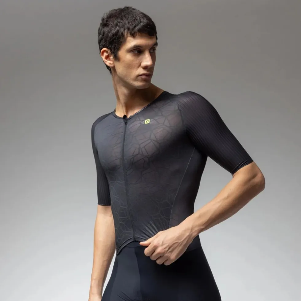 Alé TRIATHLON Focus Triatlonpak met korte mouwen voor heren - black