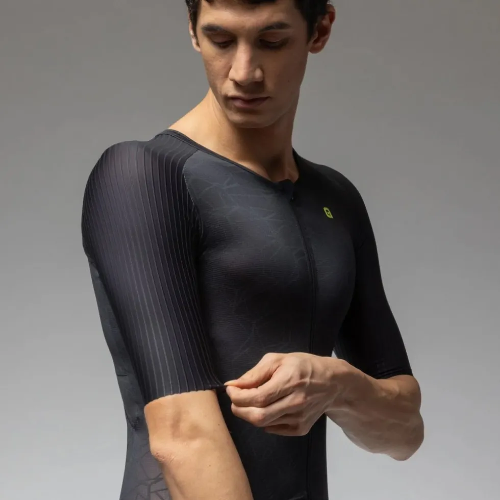 Alé TRIATHLON Focus Triatlonpak met korte mouwen voor heren - black