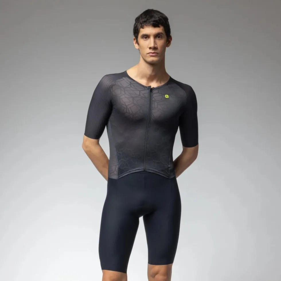 Alé TRIATHLON Focus Triatlonpak met korte mouwen voor heren - black