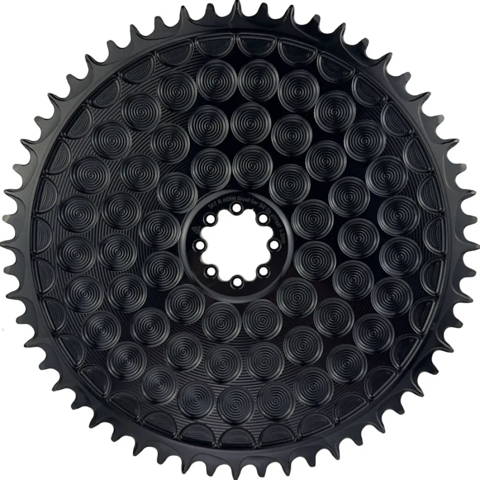 Alugear AERO Golf Ball Kettingblad - Road/Gravel | Direct Mount (SRAM 3-Bolt) | 1x 10/11/12s - rond | zwart